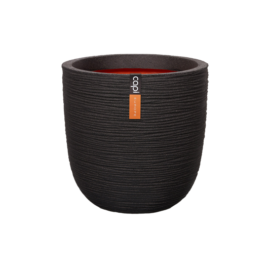 Pot round Rib black